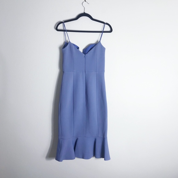 Nicholas Blue Bandage Frill Wrap Dress - size 6 - Picture 6 of 8
